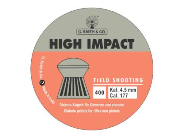 GSmith & Co. High Impact .177 Airgun Round Head Pellets – Box of 400’S