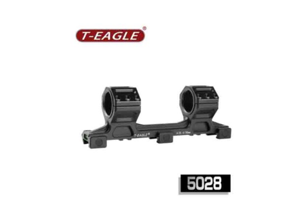 T-EAGLE 5028 One Piece 25.4mm30mm Rifle Scope 20mm Picatinny Mount with Bubble Level – Black