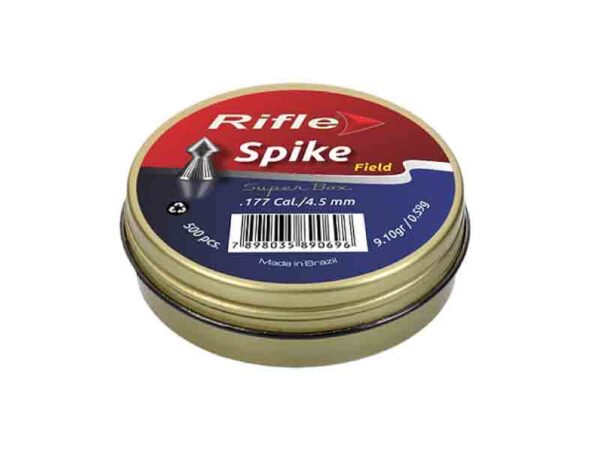 Rifle Spike Field Pointed Pellets, 0.177Cal (4.5mm), 9.10gr0.59g, 500ct